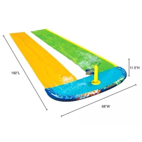 Capture the Flag Racing Water Slip and Slide Kids Outdoor Summer Yard Fun Game - Picture 5 of 5